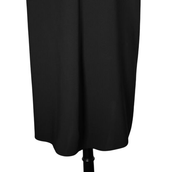 Zara Women's Dress Black V-Neck Short Flared Sleeve Relaxed Fit Shift Tunic XL - Picture 8 of 9